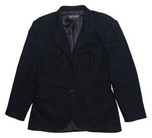 Guess Collection Wool 5 Button Stretch Black Blazer 10